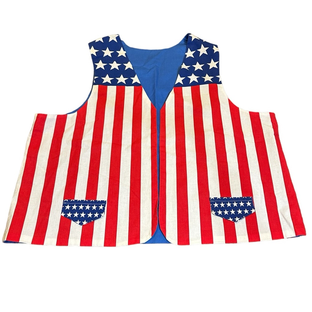 Vintage Handcrafted God Bless America Statue of Liberty  Vest‎